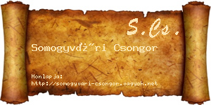 Somogyvári Csongor névjegykártya