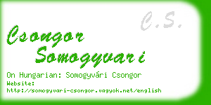 csongor somogyvari business card