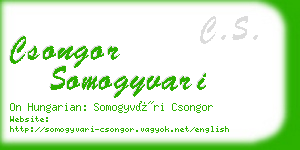 csongor somogyvari business card